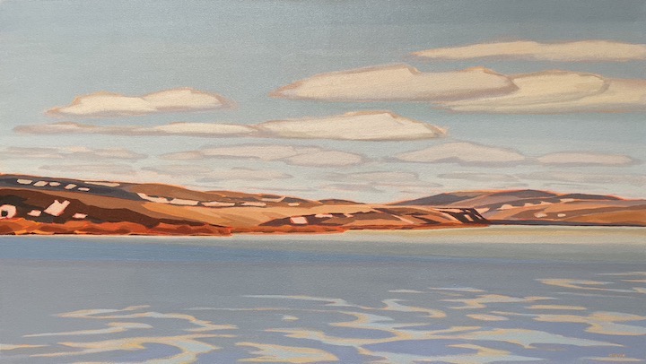 Burnside River Headwaters, NWT, acrylic on canvas, 24” x 42”

